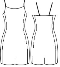 Binded camisole with side panels